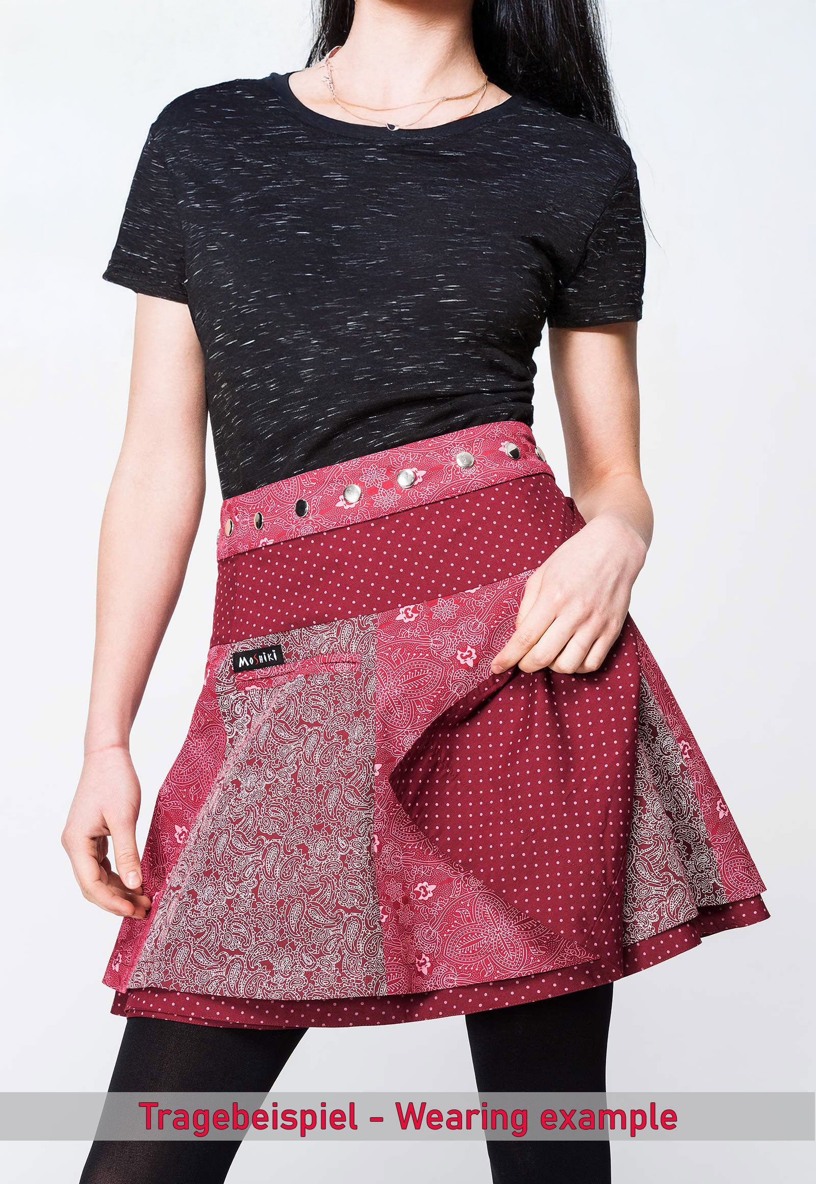 Hot Cookie 7 Cotton 45cm 34224 Tragebeispiel Moshiki Hot Cookie 7 Cotton 45 cm Wickelrock