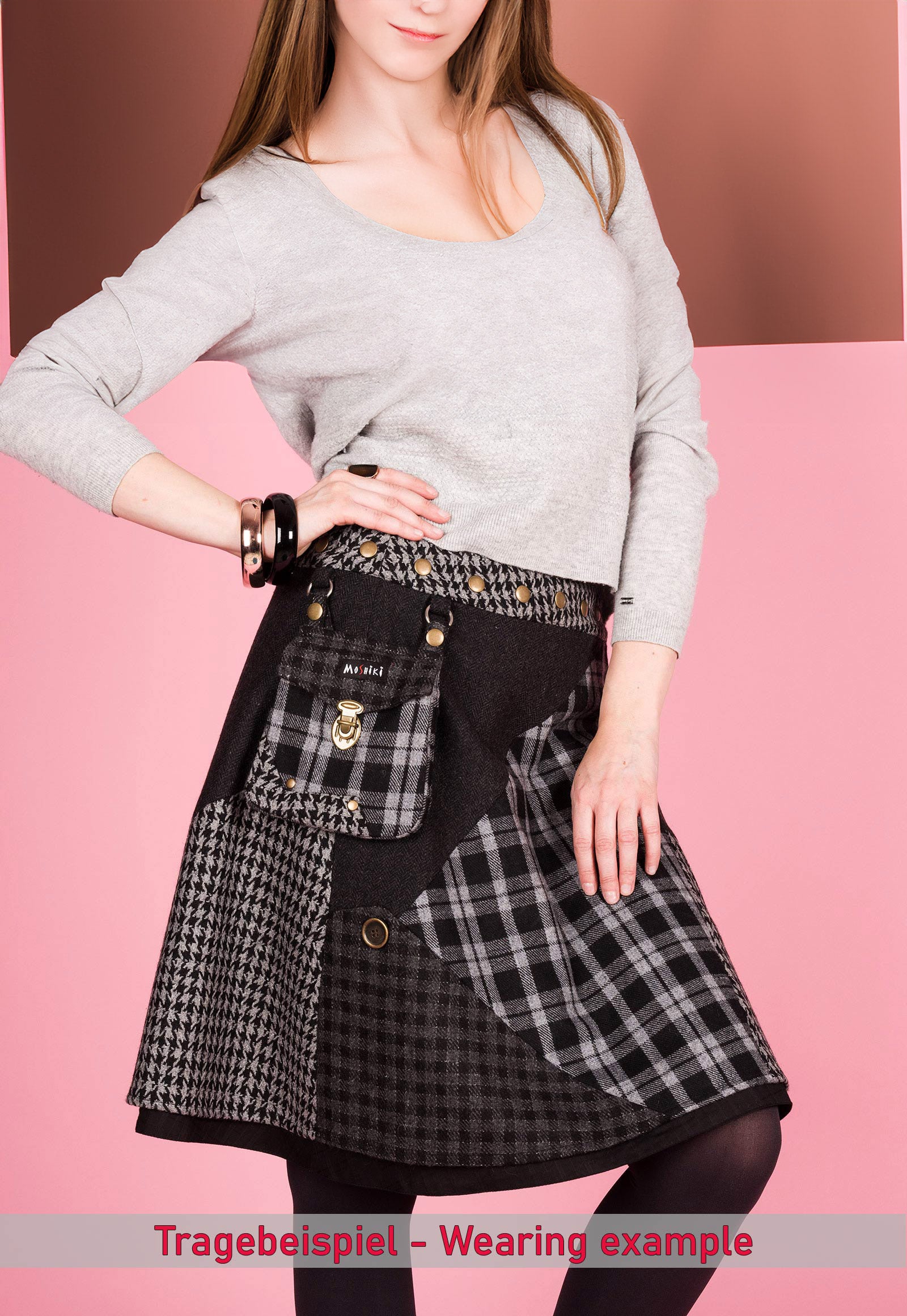 Hot Cookie 9 Tweed 45cm 34854 Tragebeispiel Hot Cookie 9 Tweed 45 cm Wickelrock