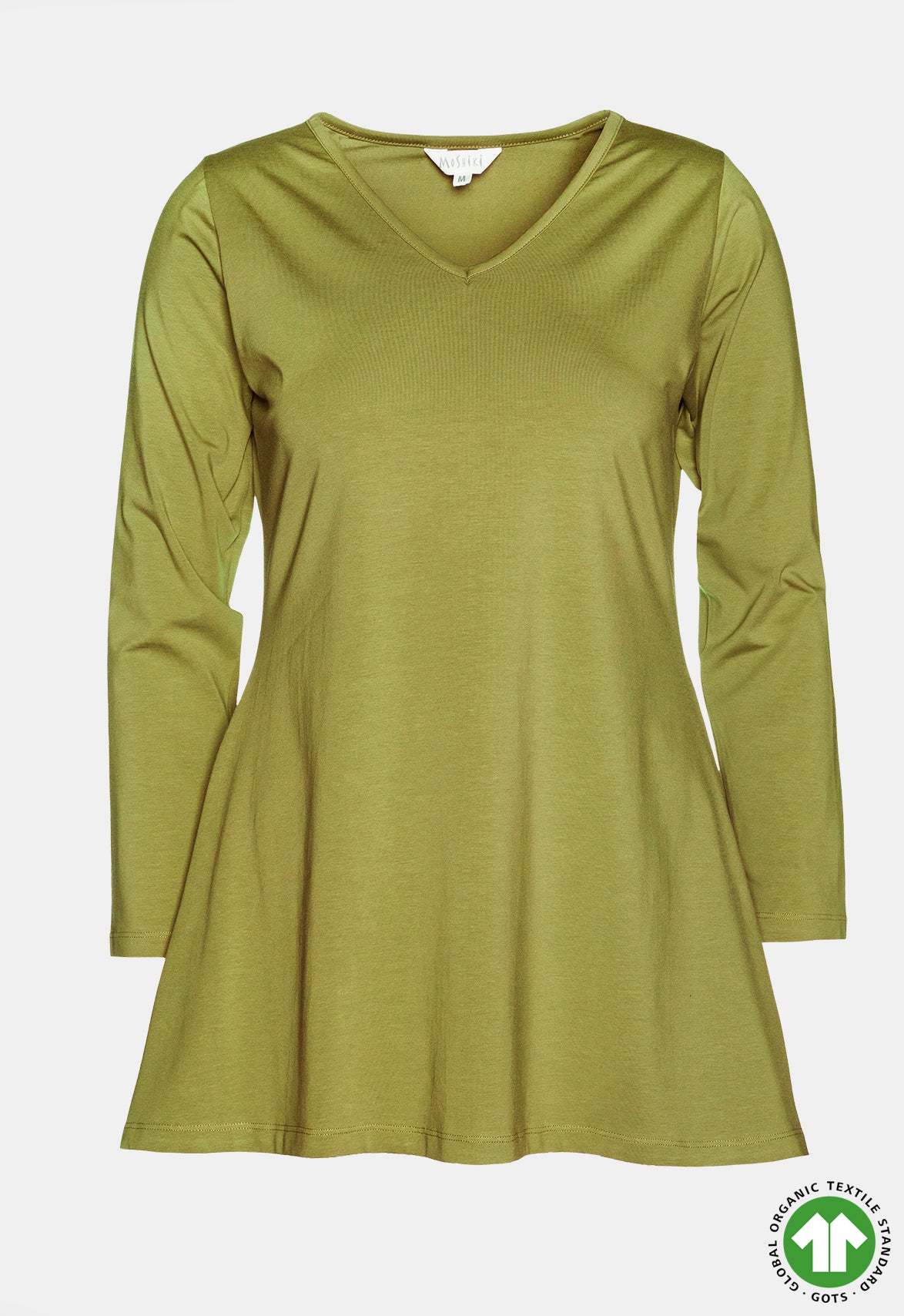 Long-sleeved V-neck shirt - GOTS certified - W24Top-G1 Long-sleeved V-neck shirt - GOTS certified - W24Top-G1
