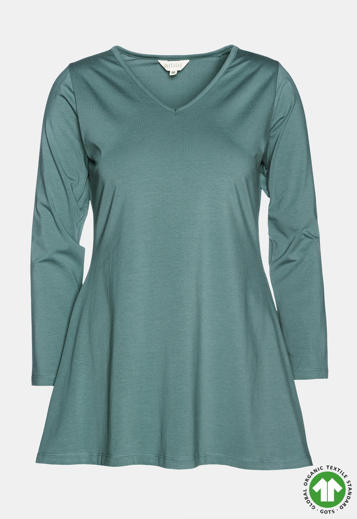 Long-sleeved V-neck shirt - GOTS certified - W24Top-G1 Long-sleeved V-neck shirt - GOTS certified - W24Top-G1