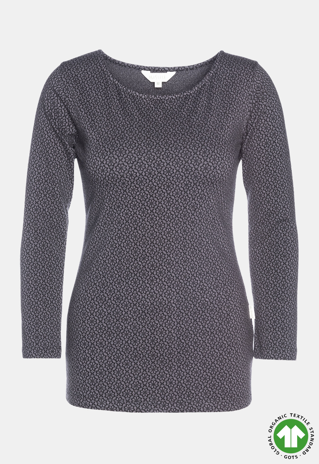 Figure-hugging long-sleeved top with round neck - GOTS certified - W24Top-G4 Figure-hugging long-sleeved top with round neck - GOTS certified - W24Top-G4