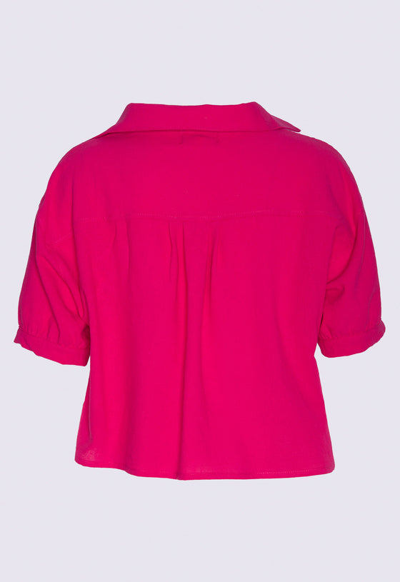 Kurze Hemdbluse mit Knopfleiste - CT02S23