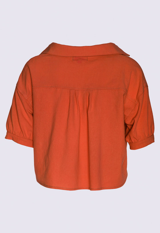 Kurze Hemdbluse mit Knopfleiste - CT02S23