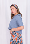 Kurze Hemdbluse mit Knopfleiste - CT02S23