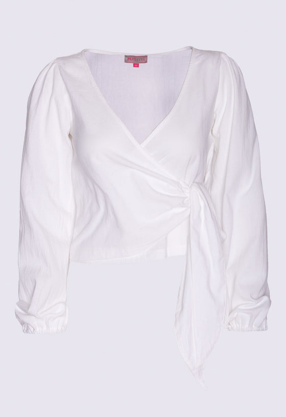 Wickelbluse mit weiten Ärmeln - CT05S23
