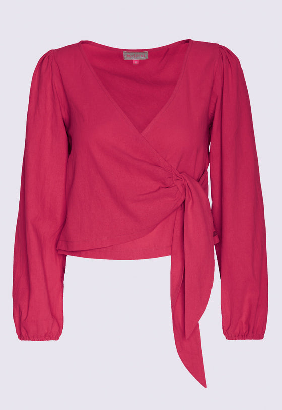 Wickelbluse mit weiten Ärmeln - CT05S23