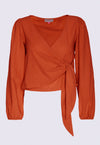 Wickelbluse mit weiten Ärmeln - CT05S23
