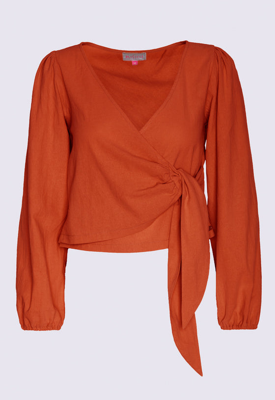 Wickelbluse mit weiten Ärmeln - CT05S23