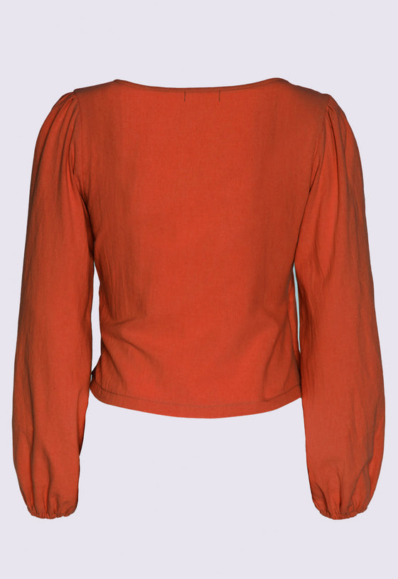 Wickelbluse mit weiten Ärmeln - CT05S23