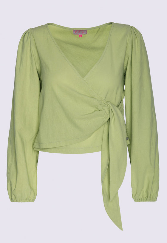 Wickelbluse mit weiten Ärmeln - CT05S23