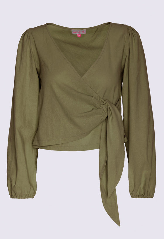 Wickelbluse mit weiten Ärmeln - CT05S23