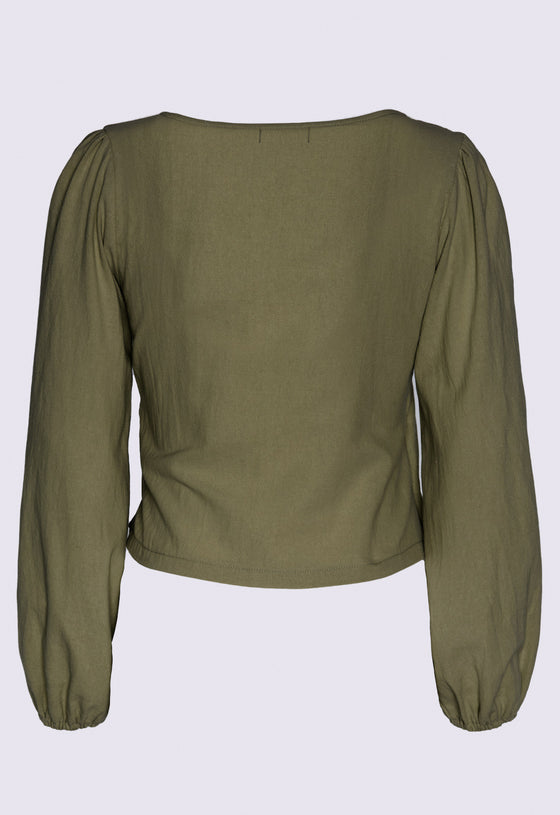 Wickelbluse mit weiten Ärmeln - CT05S23