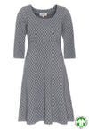 Halbarmkleid mit Skater-Schnitt - GOTS zertifiziert - GD02W23