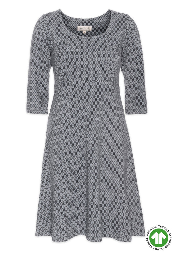 Halbarmkleid mit Skater-Schnitt - GOTS zertifiziert - GD02W23