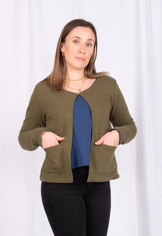 Wendejacke mit schmalen Ärmeln - GOTS zertifiziert - GJ01W23