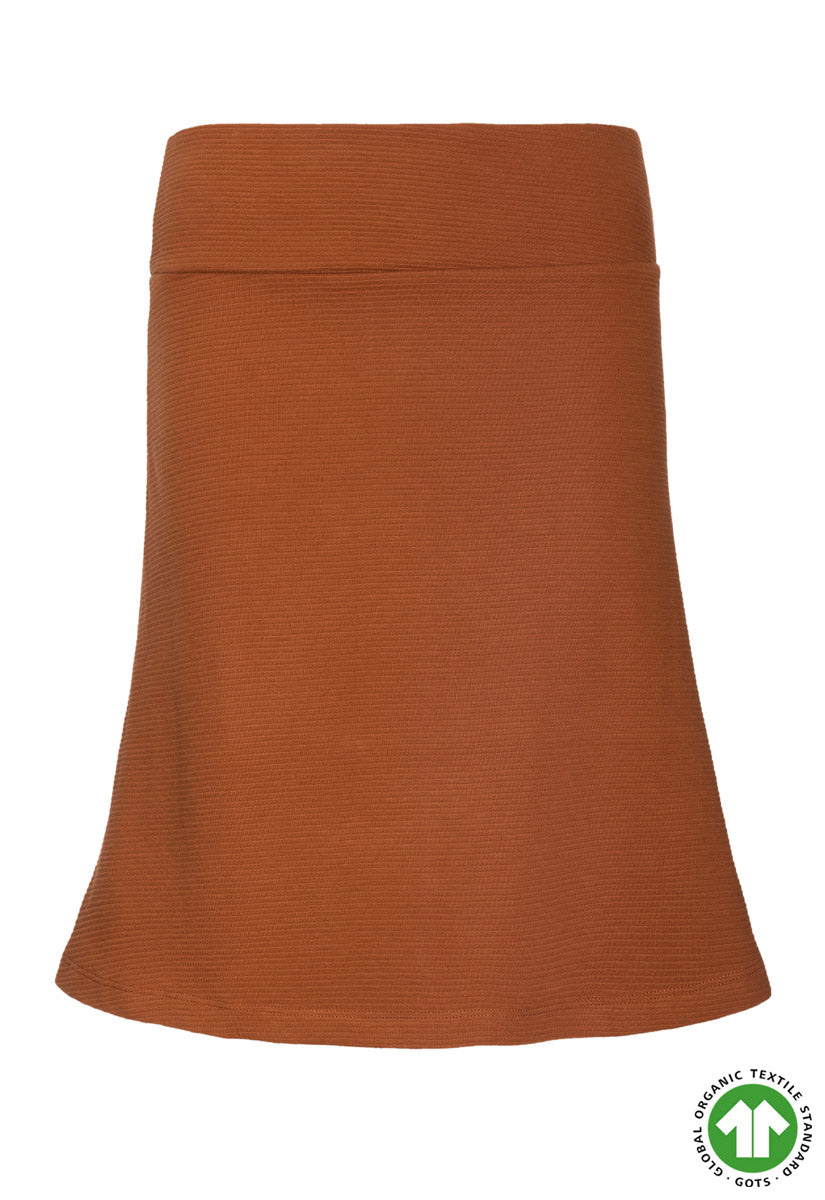 Knee-length A-line skirt - GOTS certified - GSK03W23
