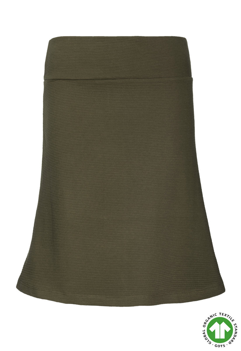Knee-length A-line skirt - GOTS certified - GSK03W23