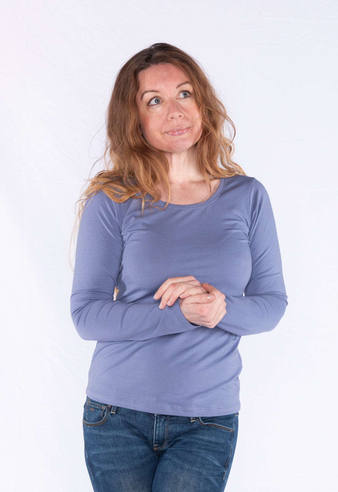 GT01W00 – Figurbetontes Langarmshirt aus GOTS Bio-Baumwolle