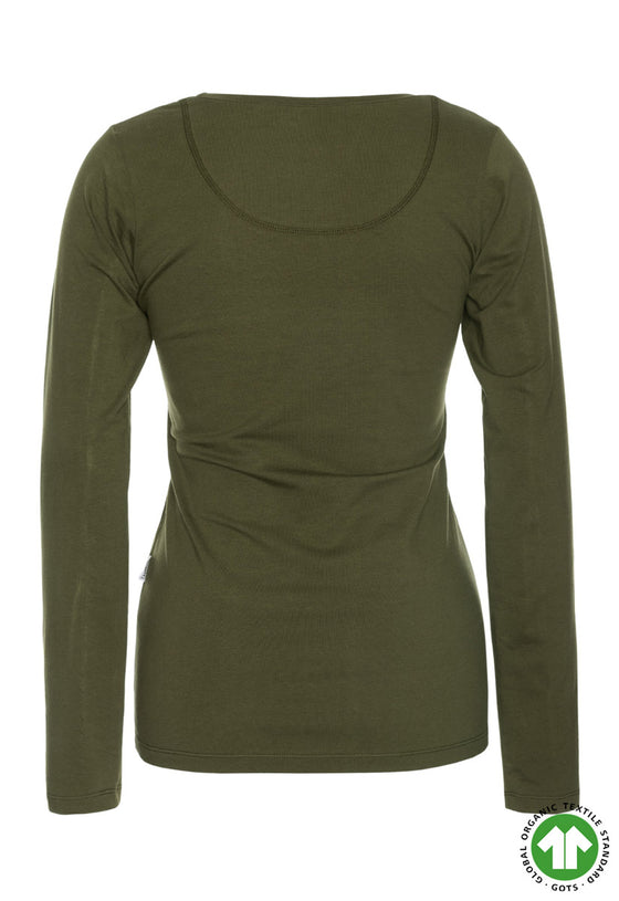 Klassisches figurbetonendes T-Shirt mit langen Ärmeln - GT01W00