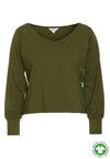 Stylisches Crop Top mit V-Ausschnitt - GOTS zertifiziert - GT02W23