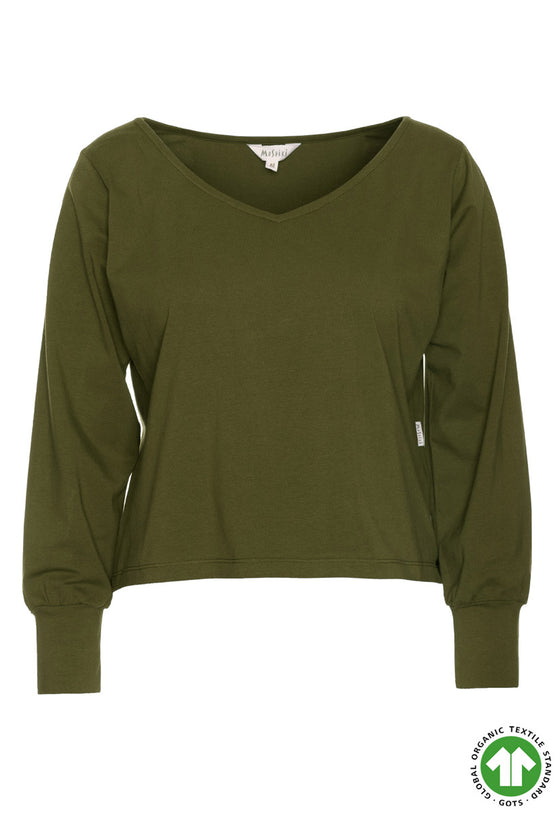 Stylisches Crop Top mit V-Ausschnitt - GOTS zertifiziert - GT02W23