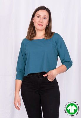 Gecropptes Shirt aus Biobaumwolle - GT10S23 (MORT115)