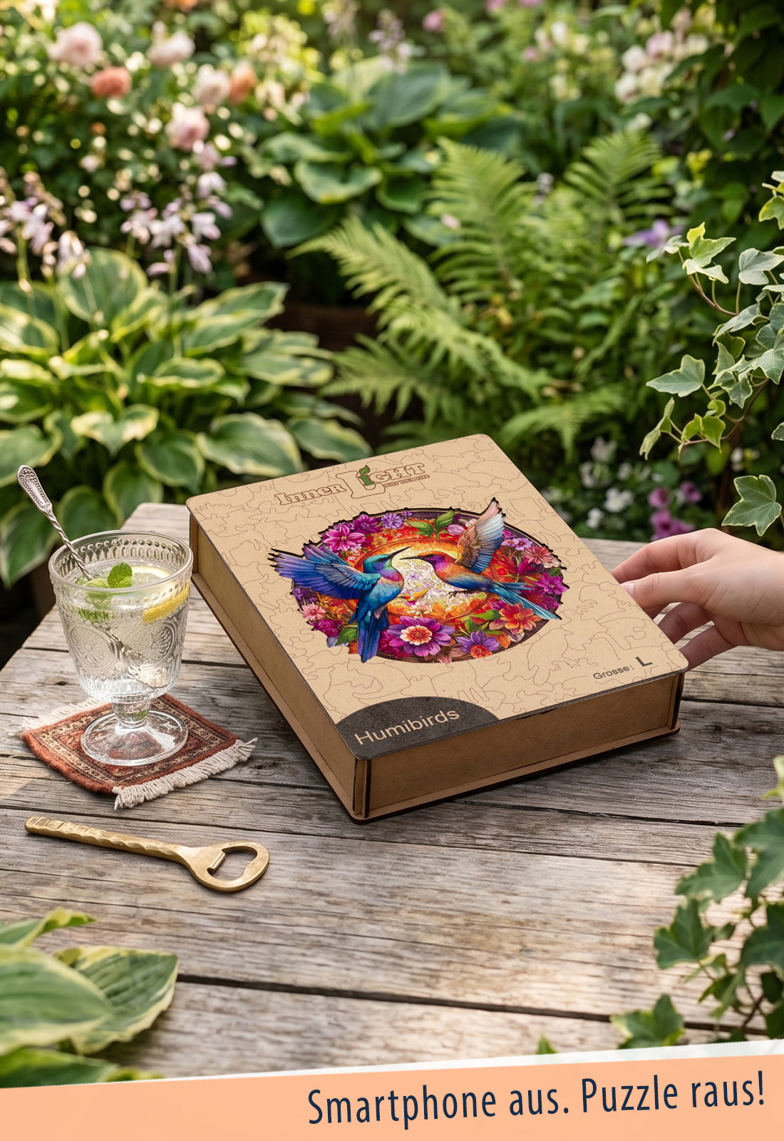 Humibirds – Farbenfrohes Kolibri-Motiv als hochwertiges Holzpuzzle
