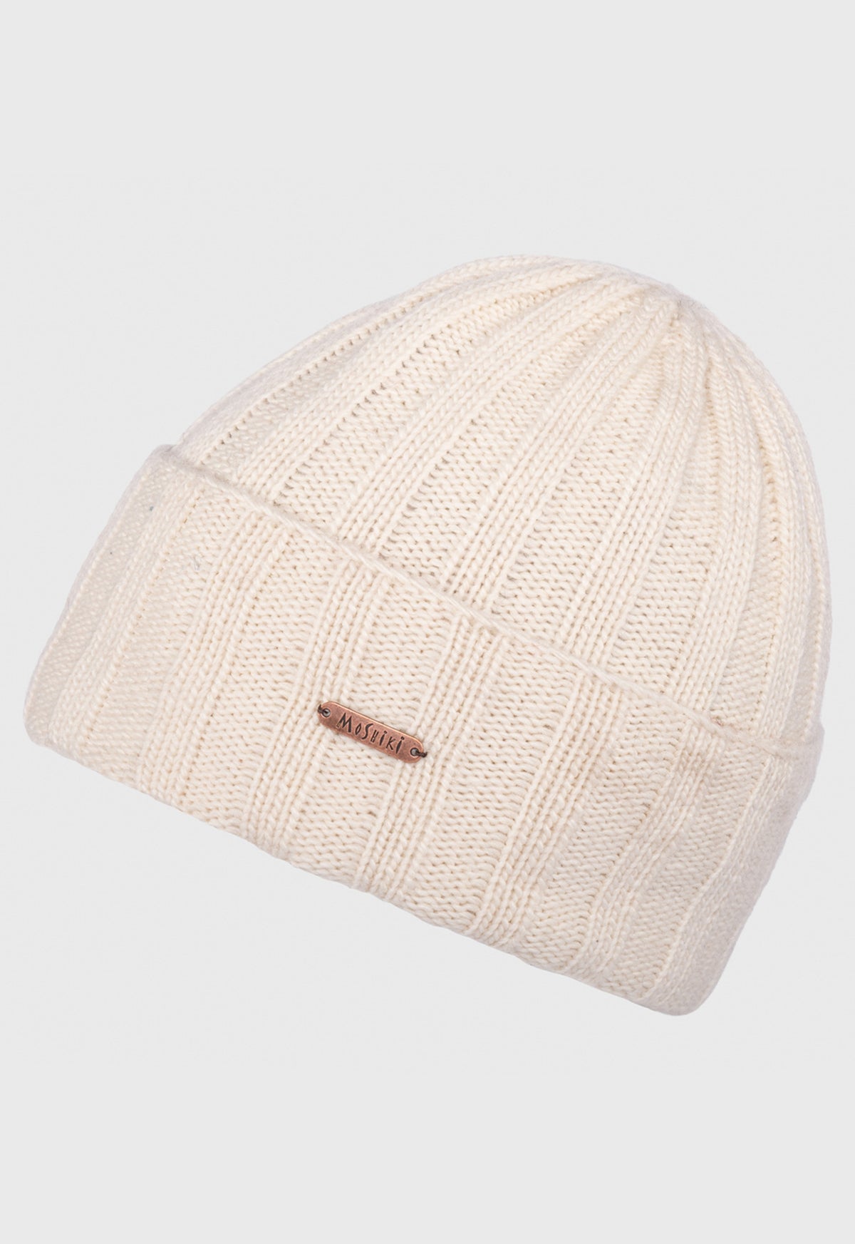 Kaski Beanie – Klassische Strickmütze aus 100 % Wolle mit breitem Umschlag