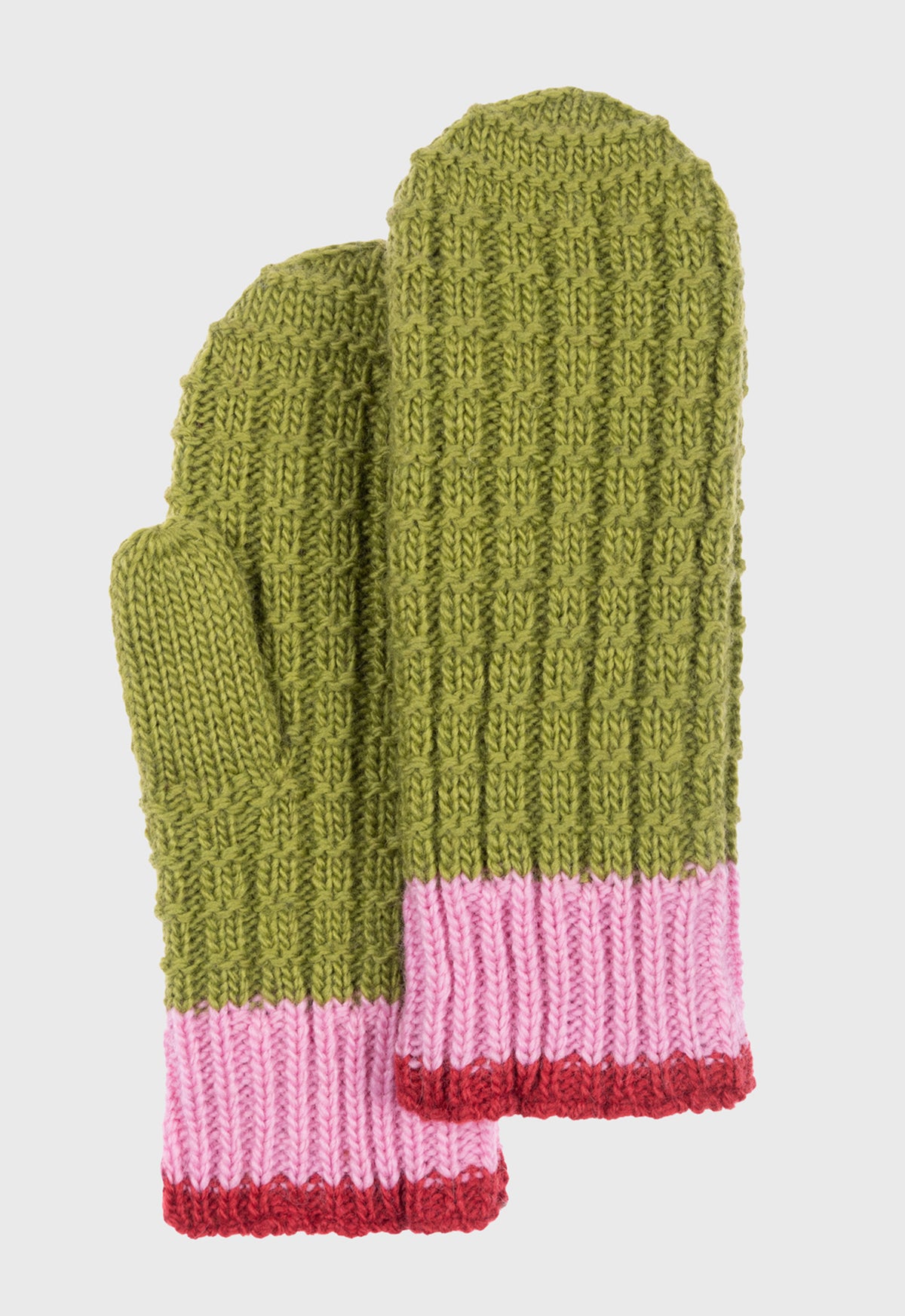 Magta Mittens – strukturierte Wollfäustlinge mit Bio-Fleece