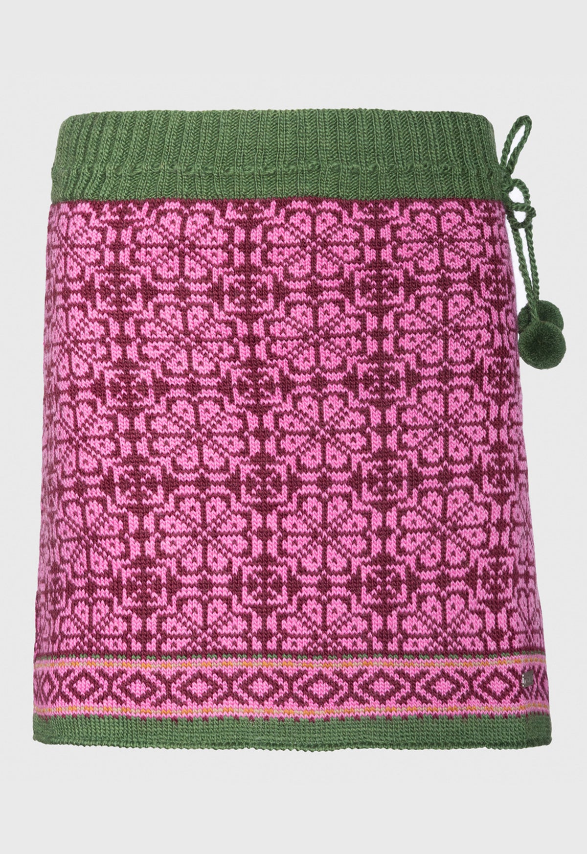 Menaa Skirt – Wollrock mit Schneeflockenmuster & elastischem Futter