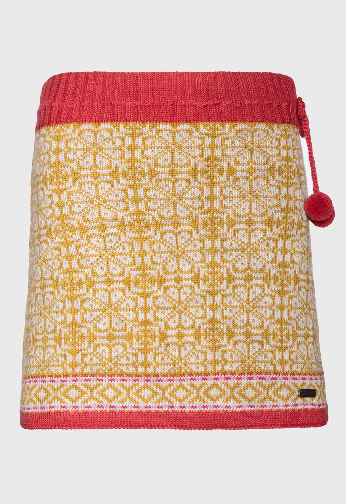 Menaa Skirt – Wollrock mit Schneeflockenmuster & elastischem Futter
