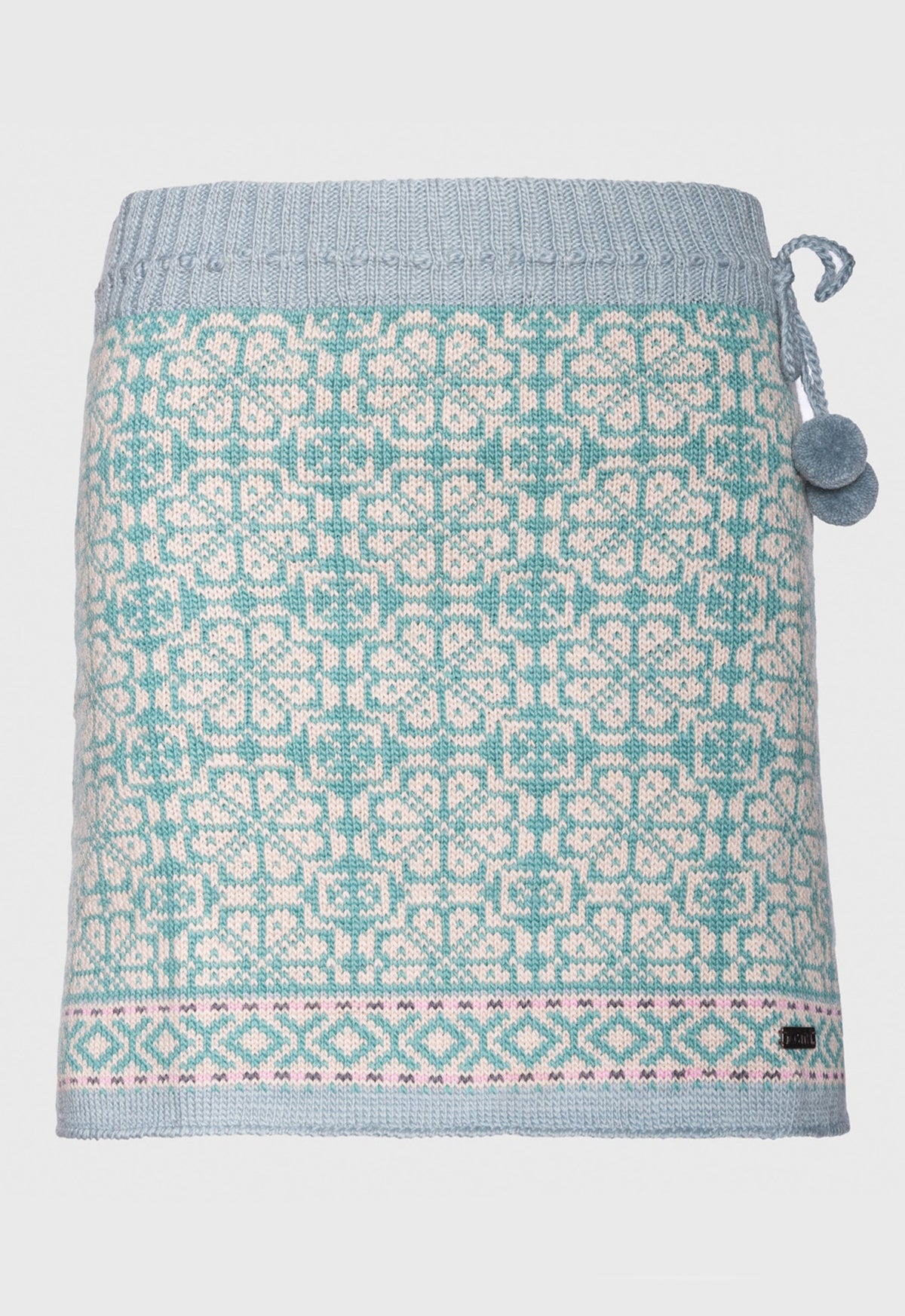 Menaa Skirt – Wollrock mit Schneeflockenmuster & elastischem Futter