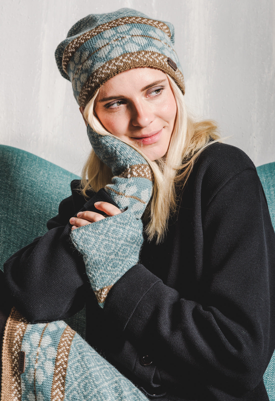 Meruna Jacket – GOTS Strickjacke aus 100 % Biobaumwolle mit Blusenkragen