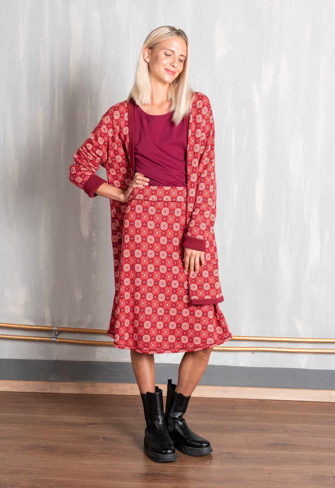 Nandala Skirt – A-Linien-Rock mit Blumenmuster – GOTS-zertifiziert
