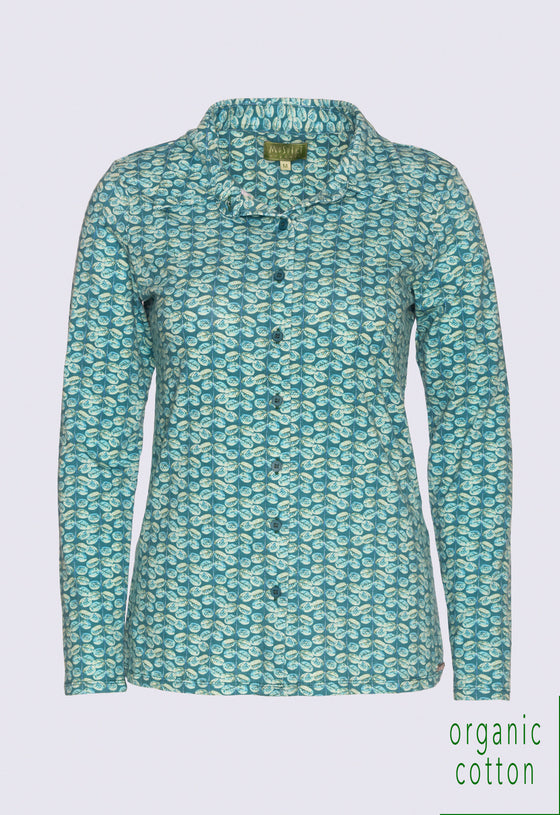 Hemdbluse mit Knopfleiste aus Bio-Baumwolle - OT03S23