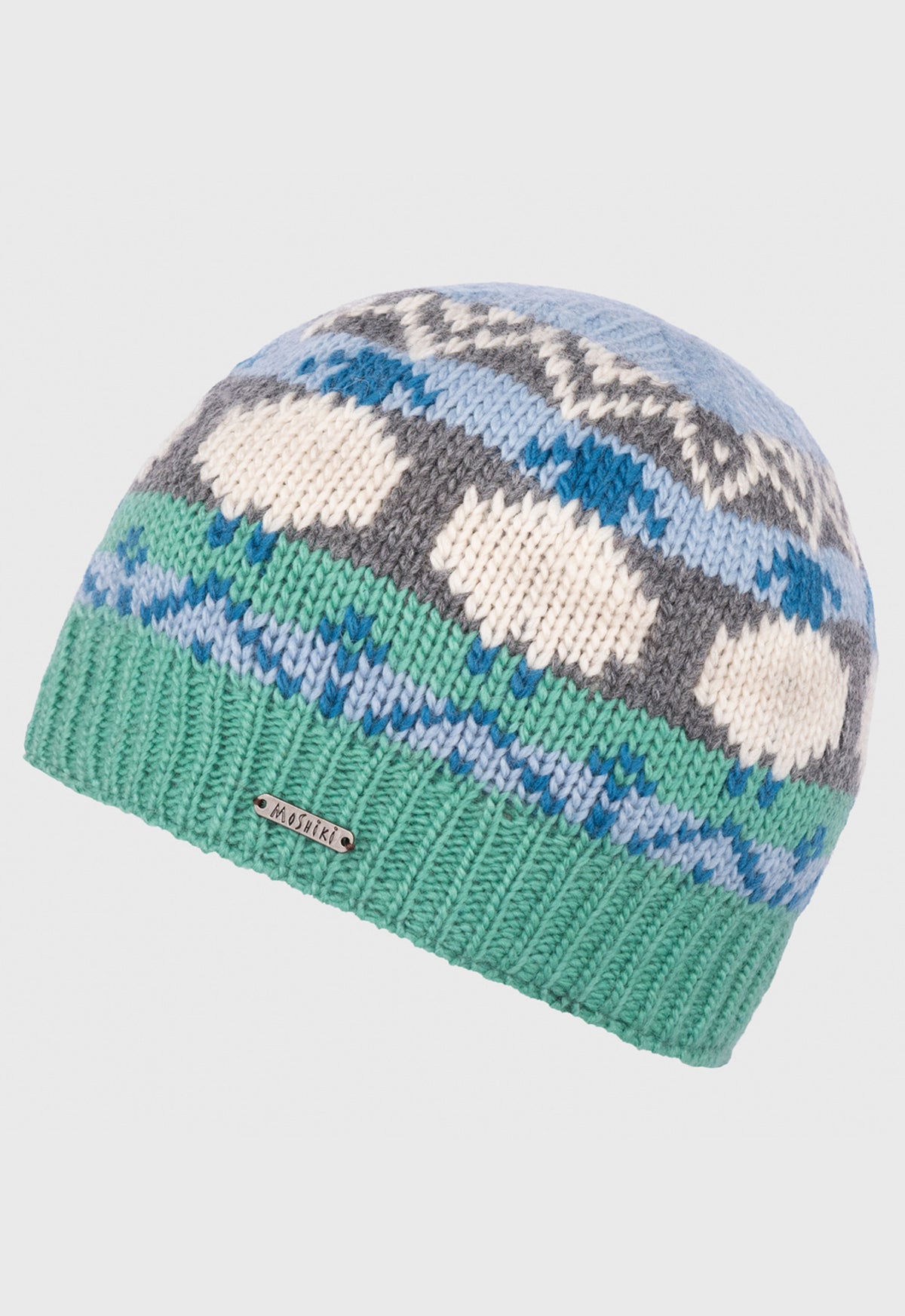 Pashu Beanie – Wollmütze mit Schafmotiv und Bio-Baumwollfleece