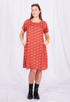 Locker sitzendes Kleid mit T-Shirtärmel - RD01S23