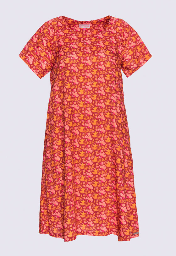 Locker sitzendes Kleid mit T-Shirtärmel - RD01S23
