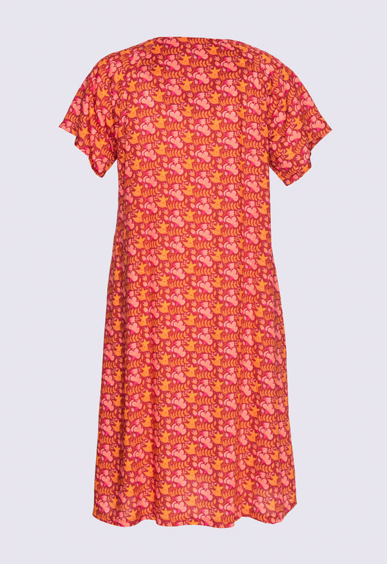 Locker sitzendes Kleid mit T-Shirtärmel - RD01S23