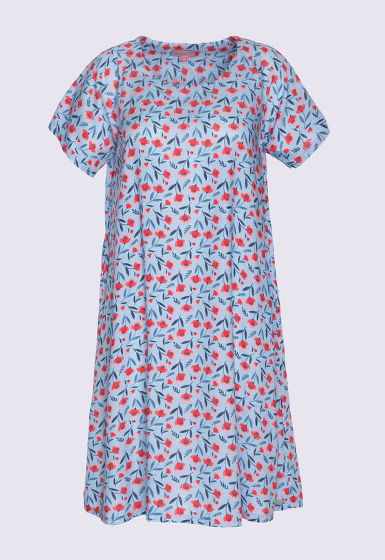 Locker sitzendes Kleid mit T-Shirtärmel - RD01S23