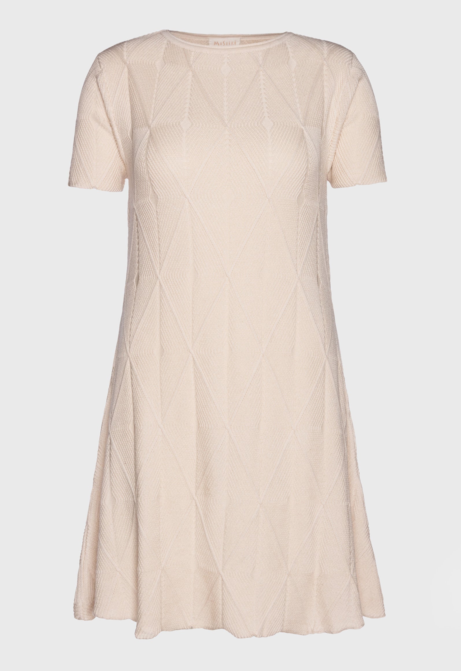 Ravika Dress – Strickkleid aus Bio-Baumwolle mit Rautenmuster