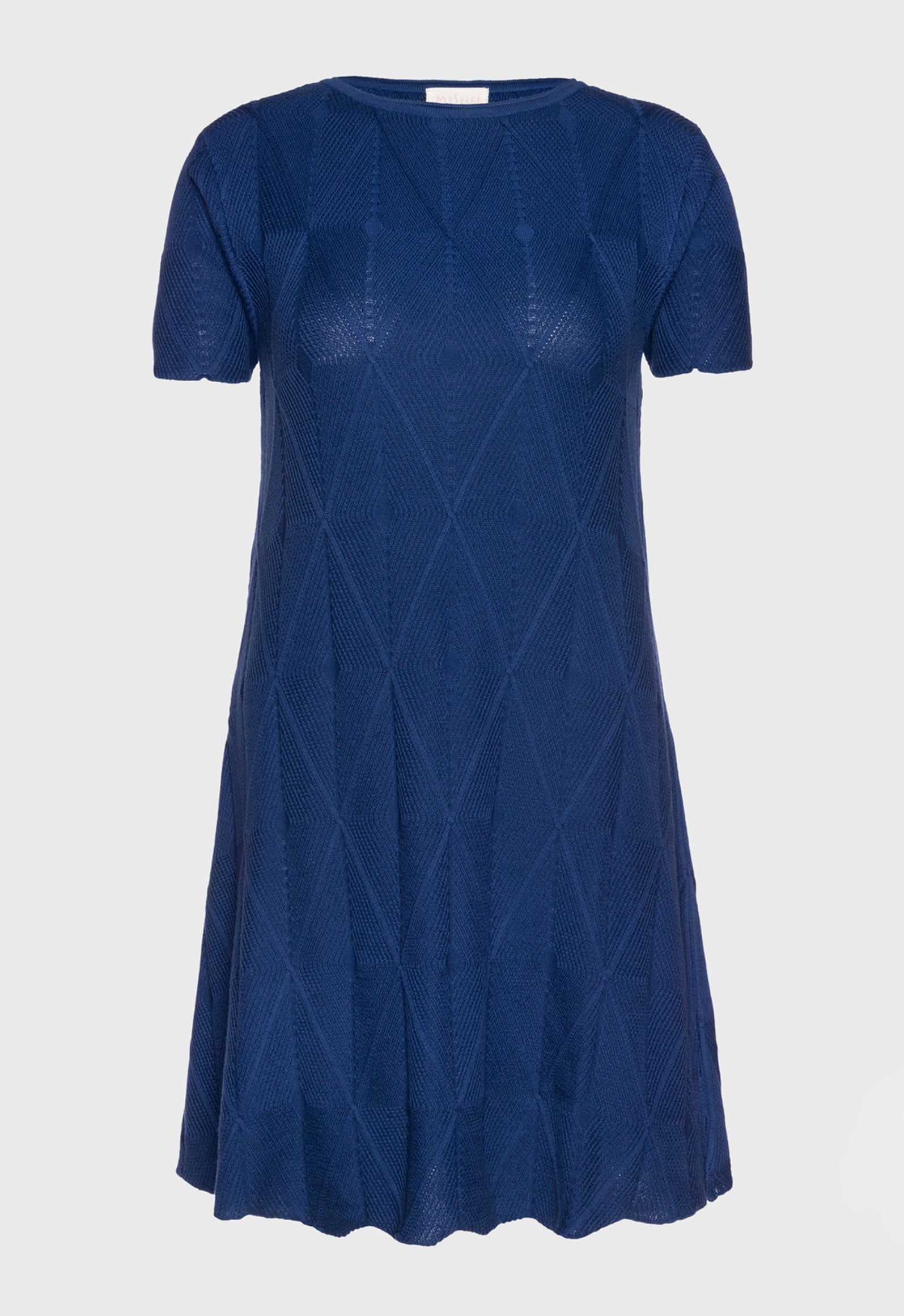 Ravika Dress – Strickkleid aus Bio-Baumwolle mit Rautenmuster