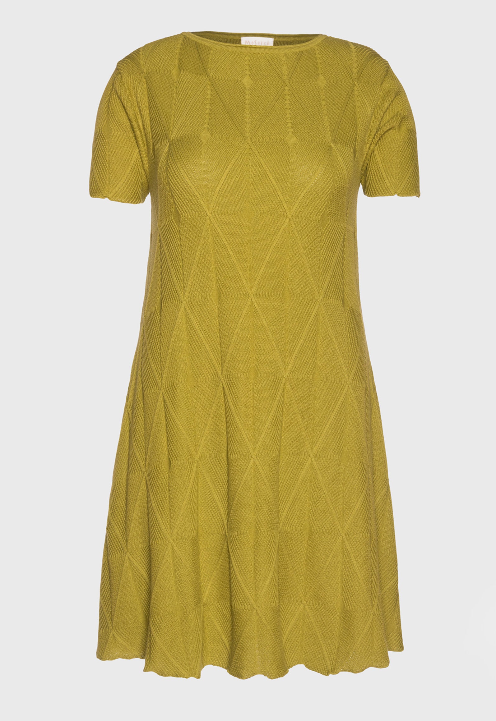 Ravika Dress – Strickkleid aus Bio-Baumwolle mit Rautenmuster