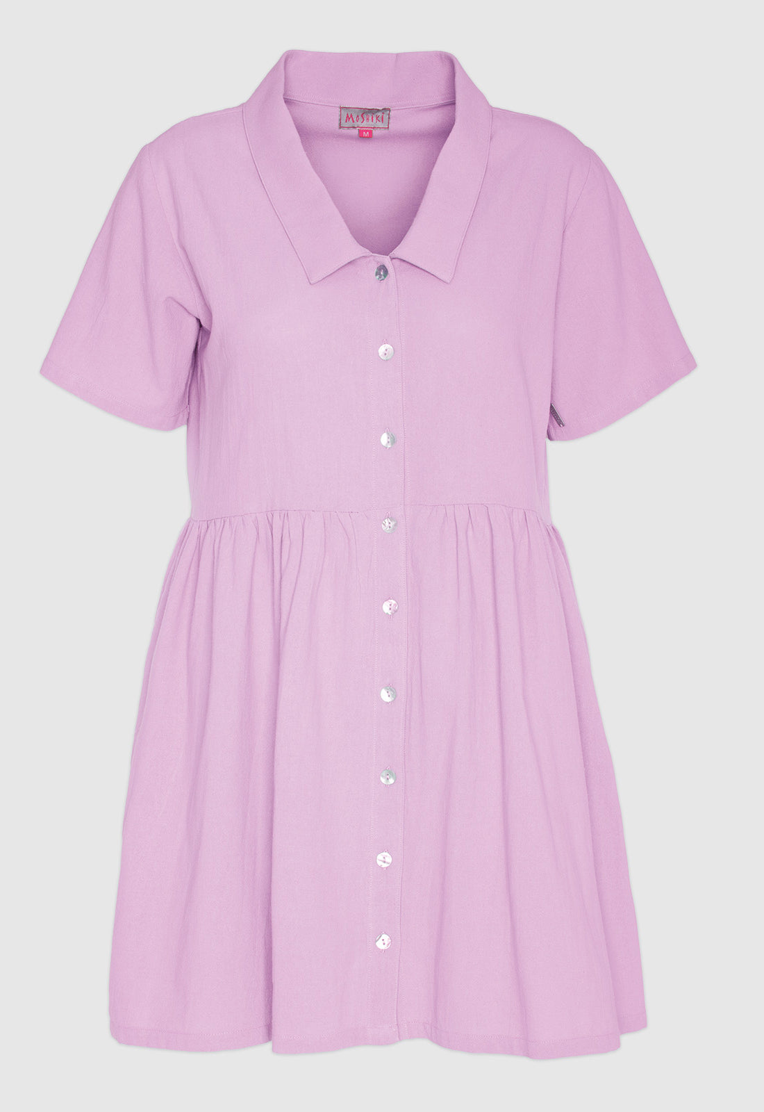 Shirt tunic with button placket - S24Top-C5