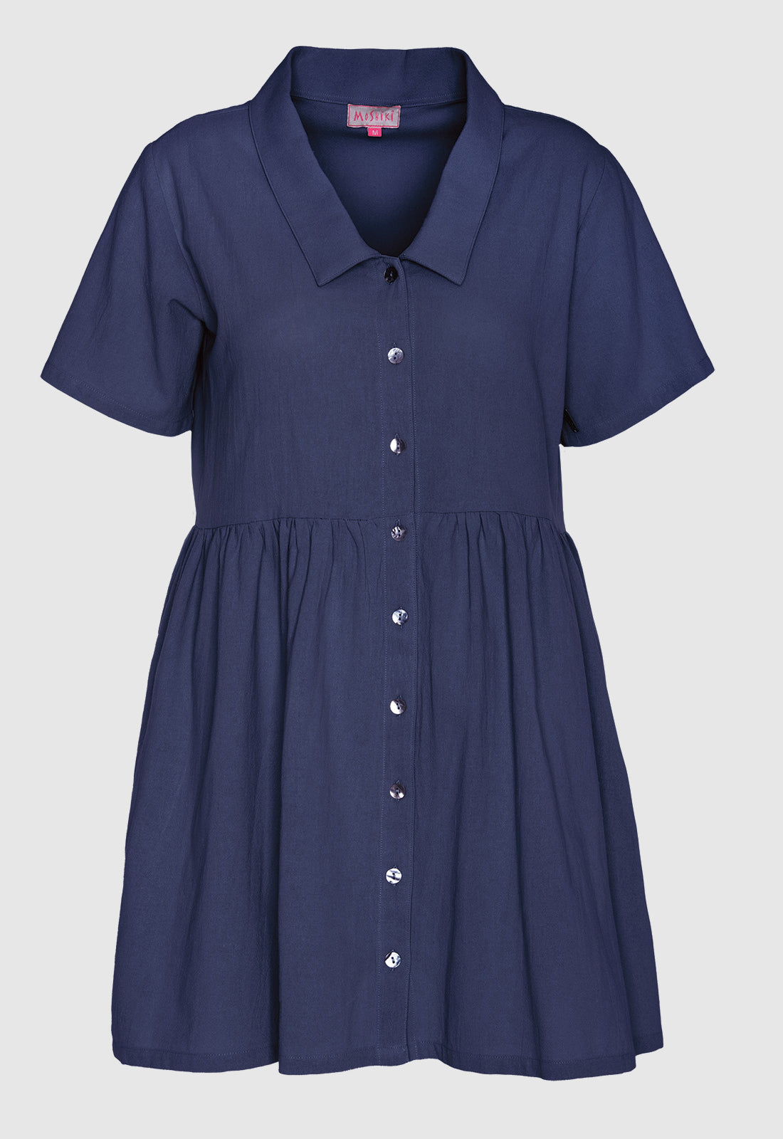 Shirt tunic with button placket - S24Top-C5