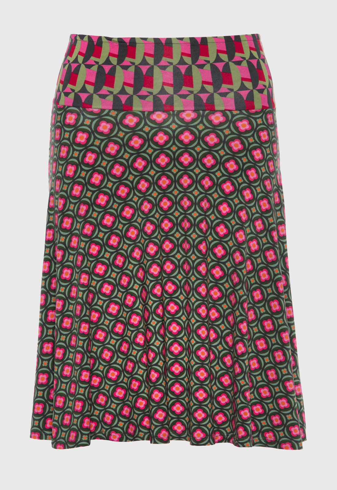 Colorful accent skirt with striking belt - S25 Candy Skirt A