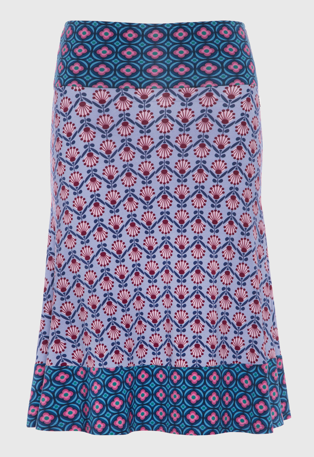 Skirt with contrasting belt and hem - S25 Candy Skirt B
