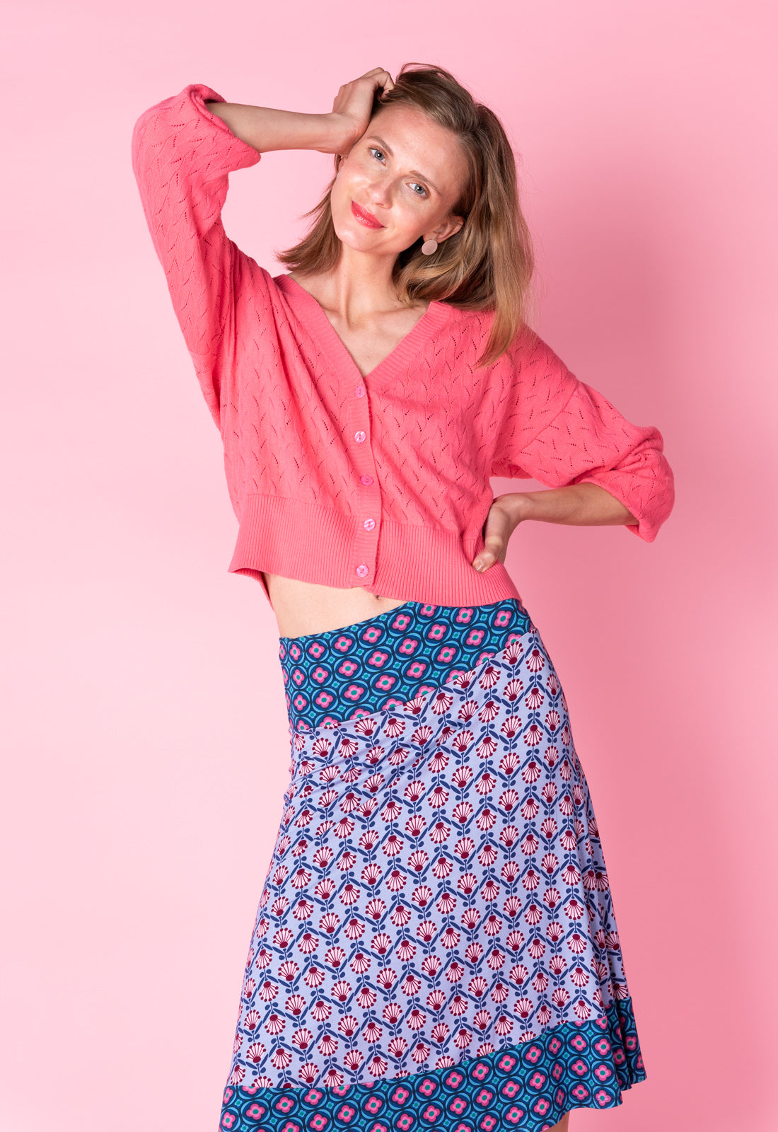 Rock mit abgesetztem Gürtel und Saum - S25 Candy Skirt B