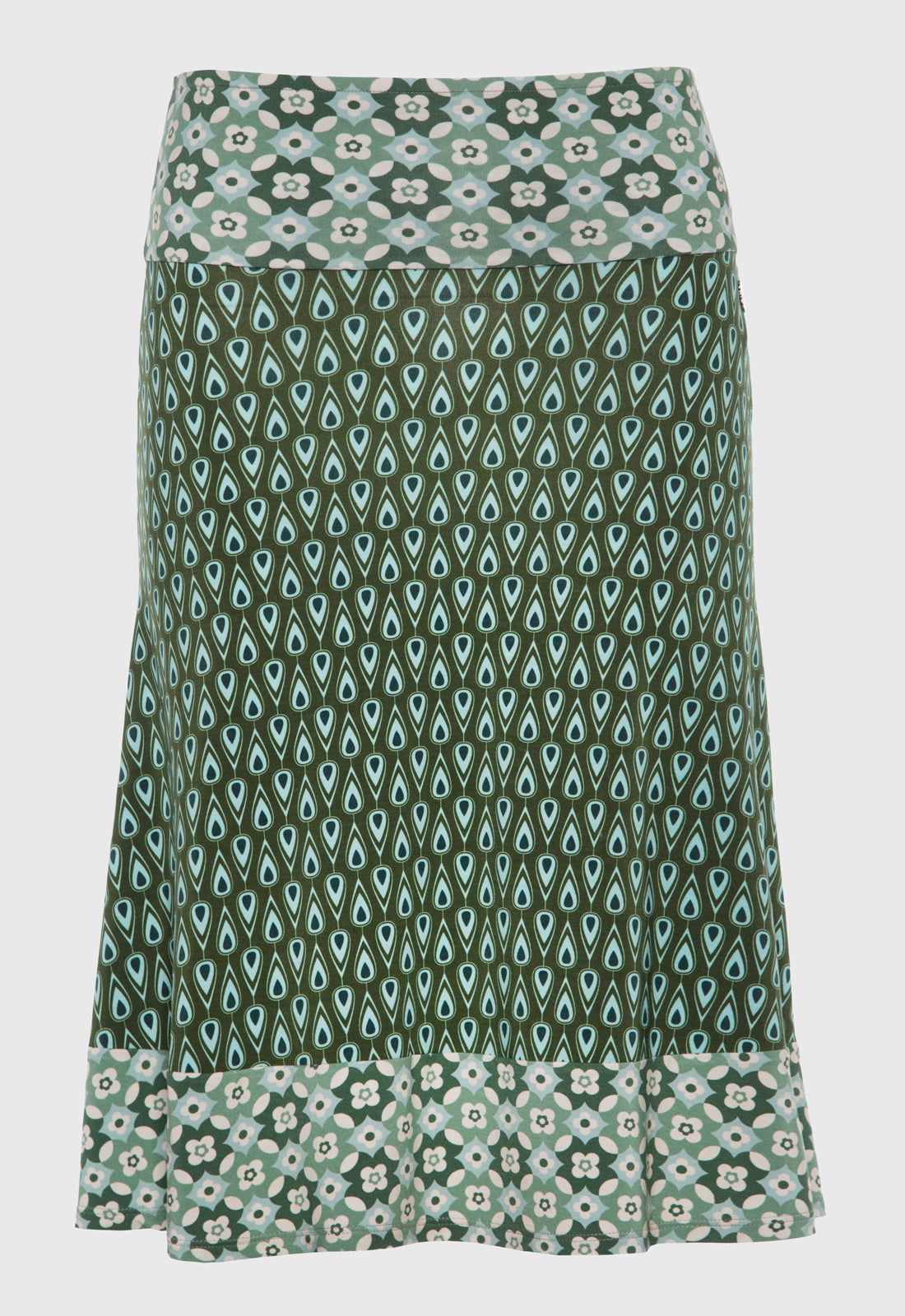 Skirt with contrasting belt and hem - S25 Candy Skirt B
