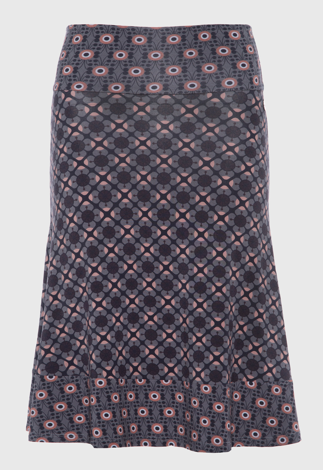 Skirt with contrasting belt and hem - S25 Candy Skirt B